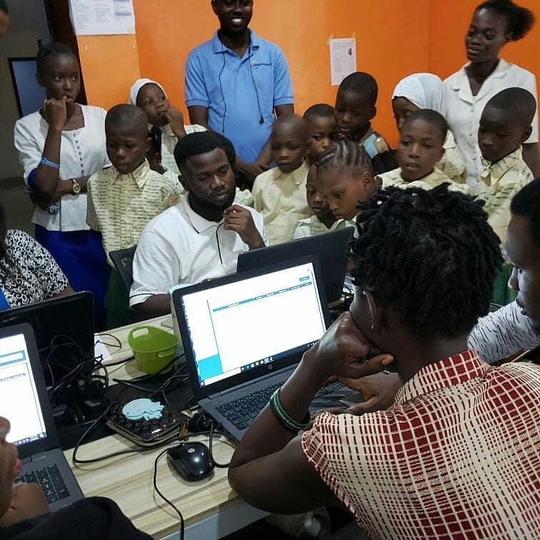 nigeria lagos technology computers programming coding children learning education technological literacy project developing country